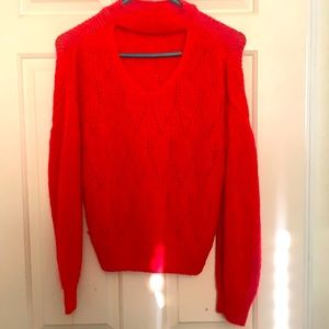 Soft Cozy Red Holiday Sweater- LIKE NEW